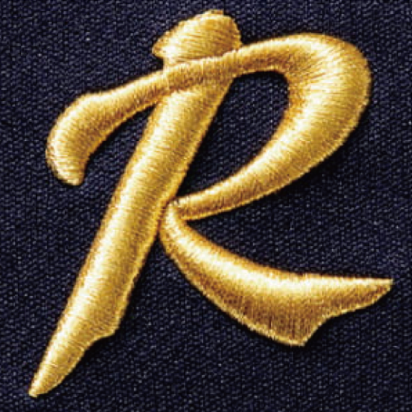 直刺繍1文字（ウレタン入り）