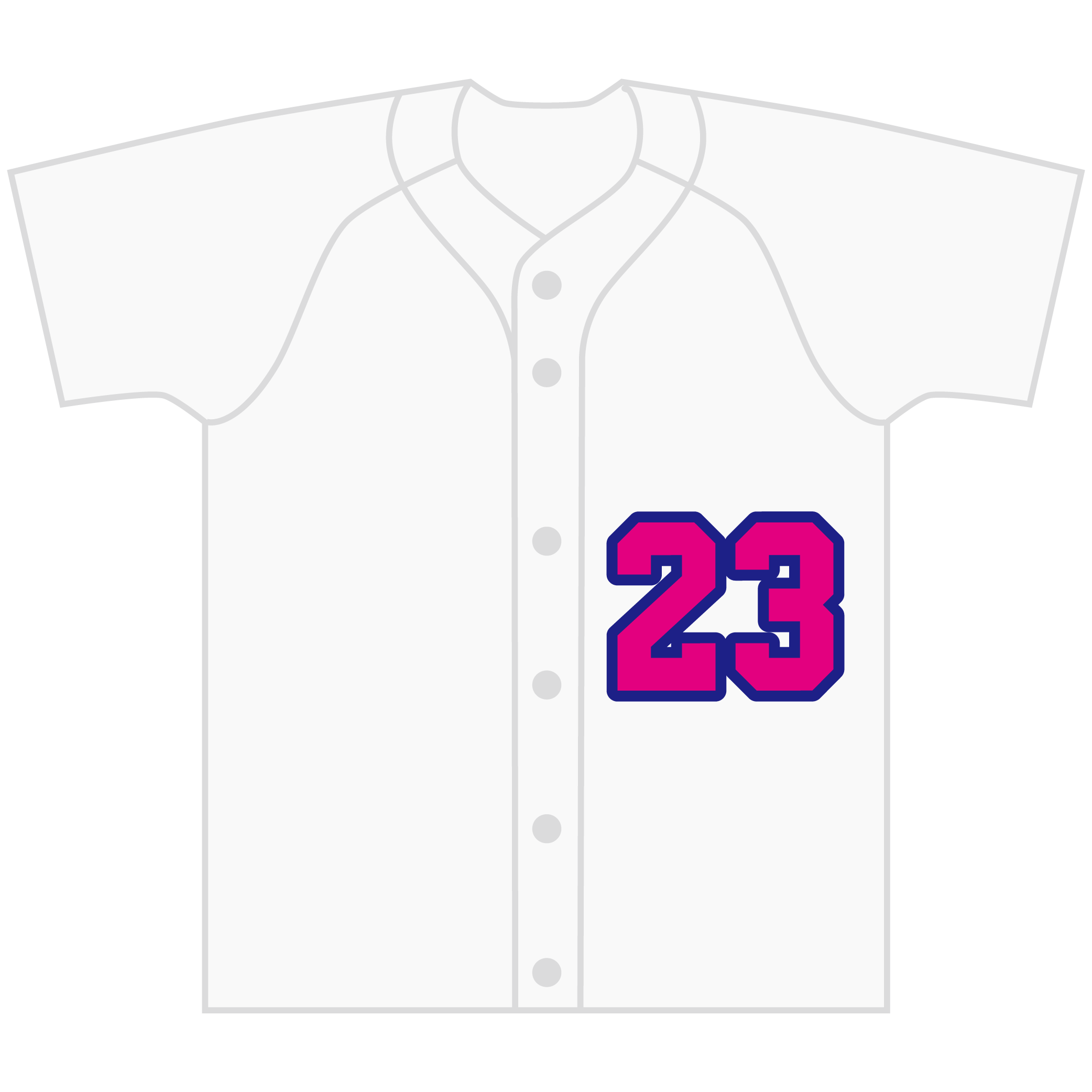 胸番号 H:6,8,10cm（2色）