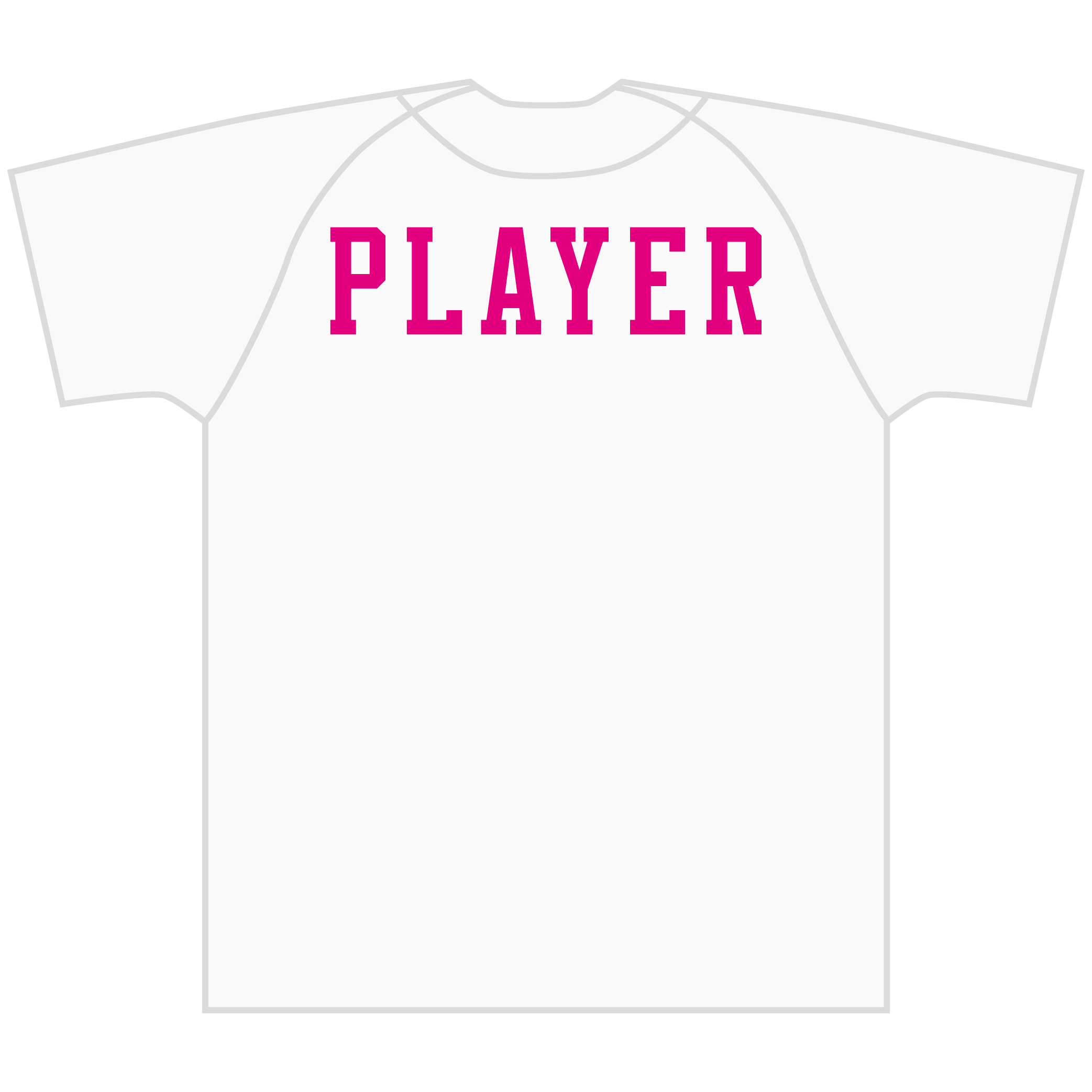 背ネーム（ストレート）1色