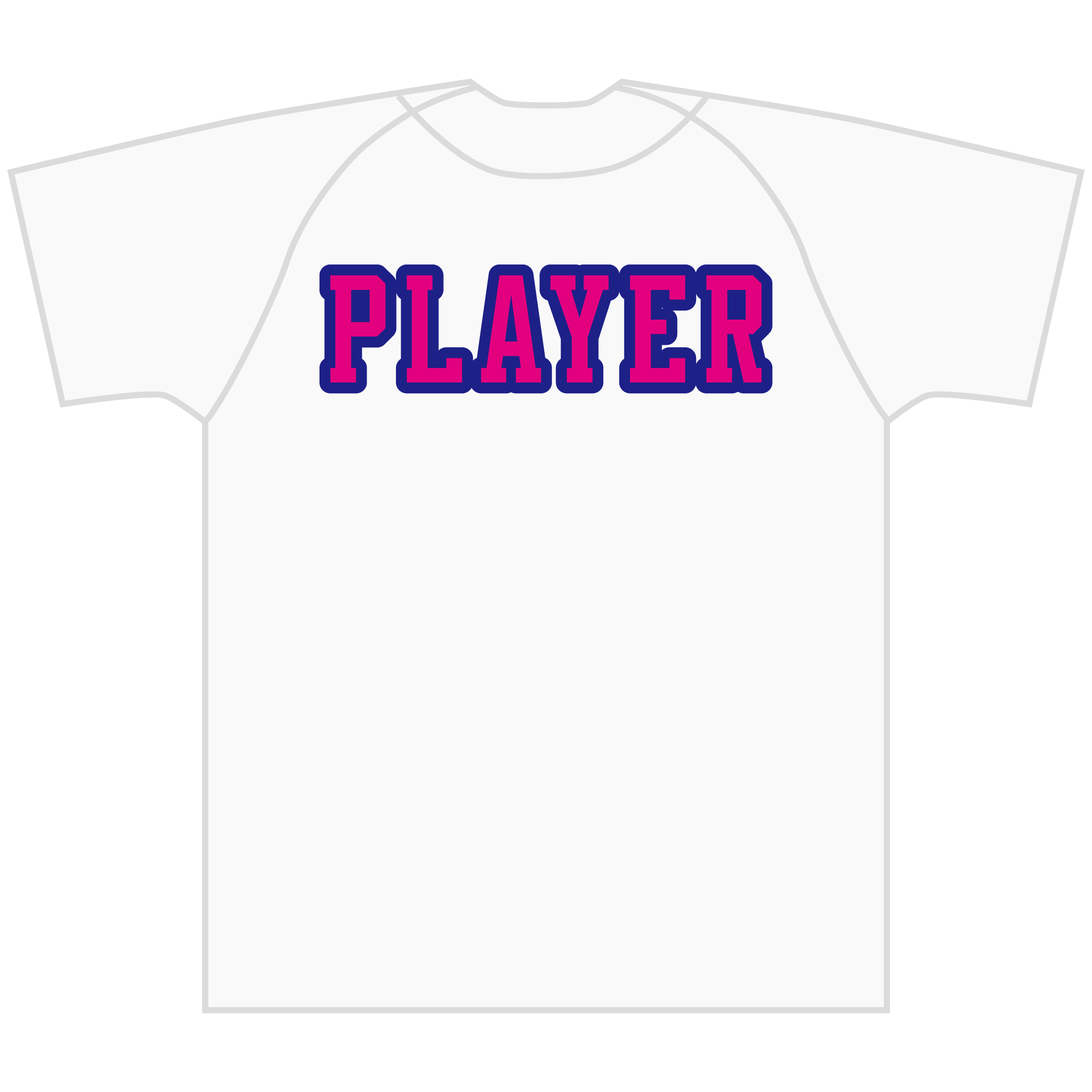 背ネーム（ストレート）2色