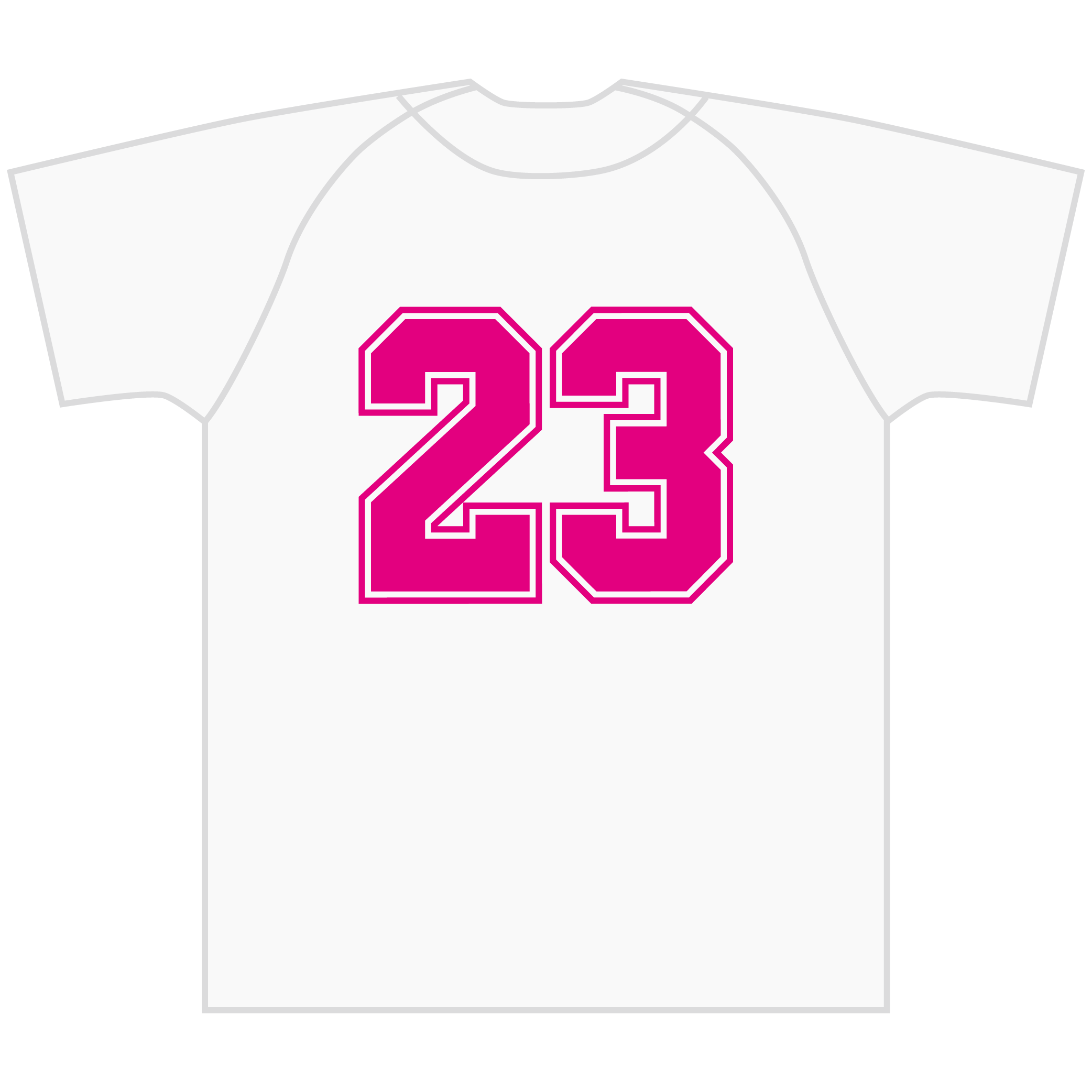 背番号 H:15,18,20cm（中抜き1色）