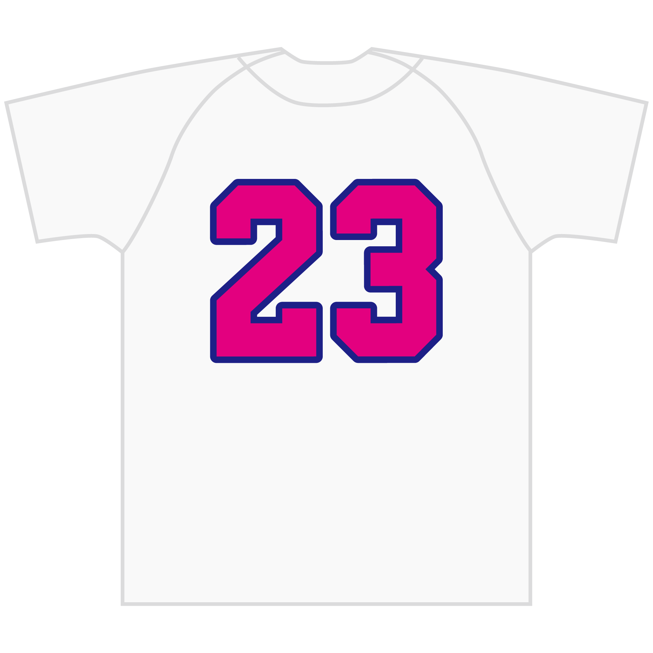 背番号 H:15,18,20cm（2色）