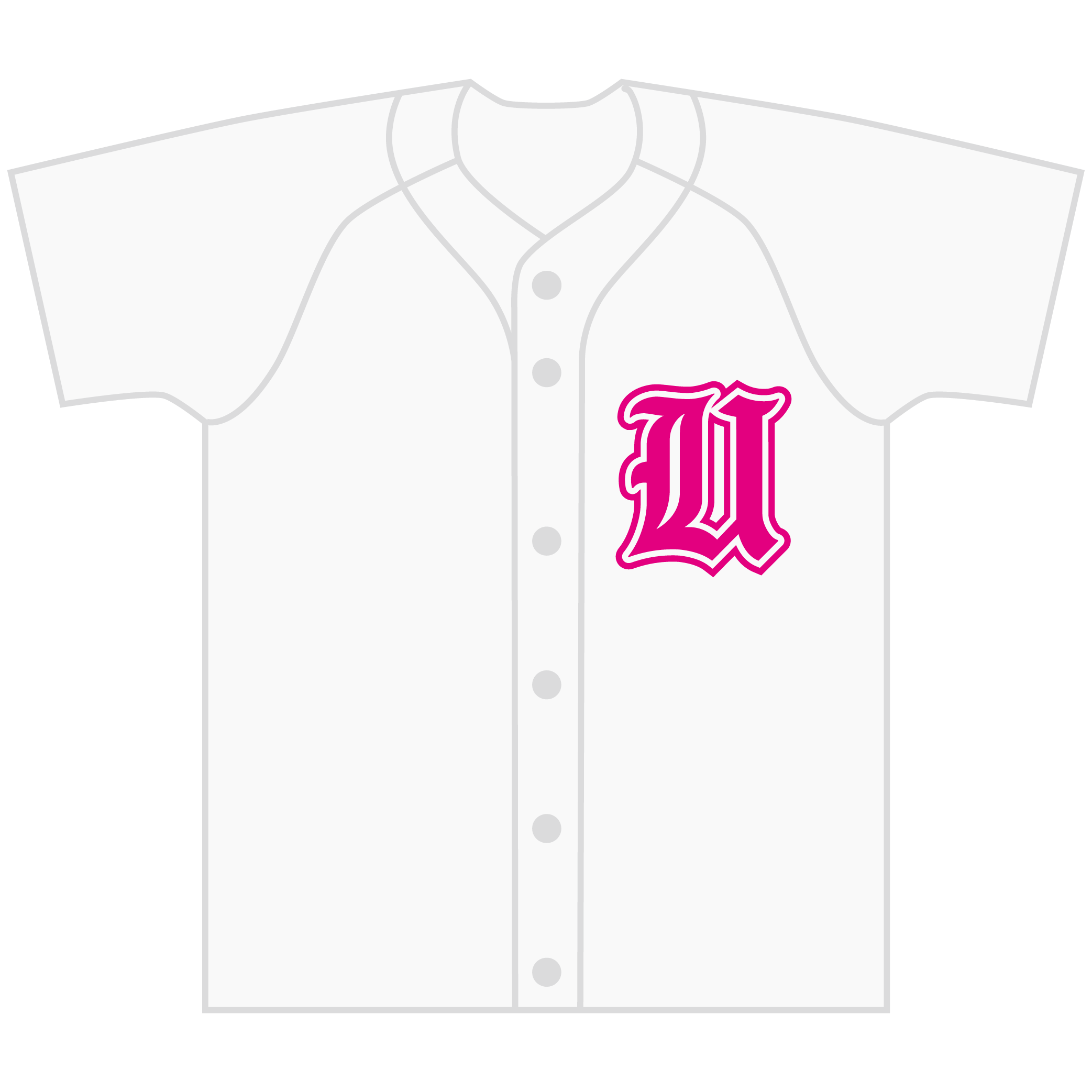 片胸チーム名（中抜き1色）