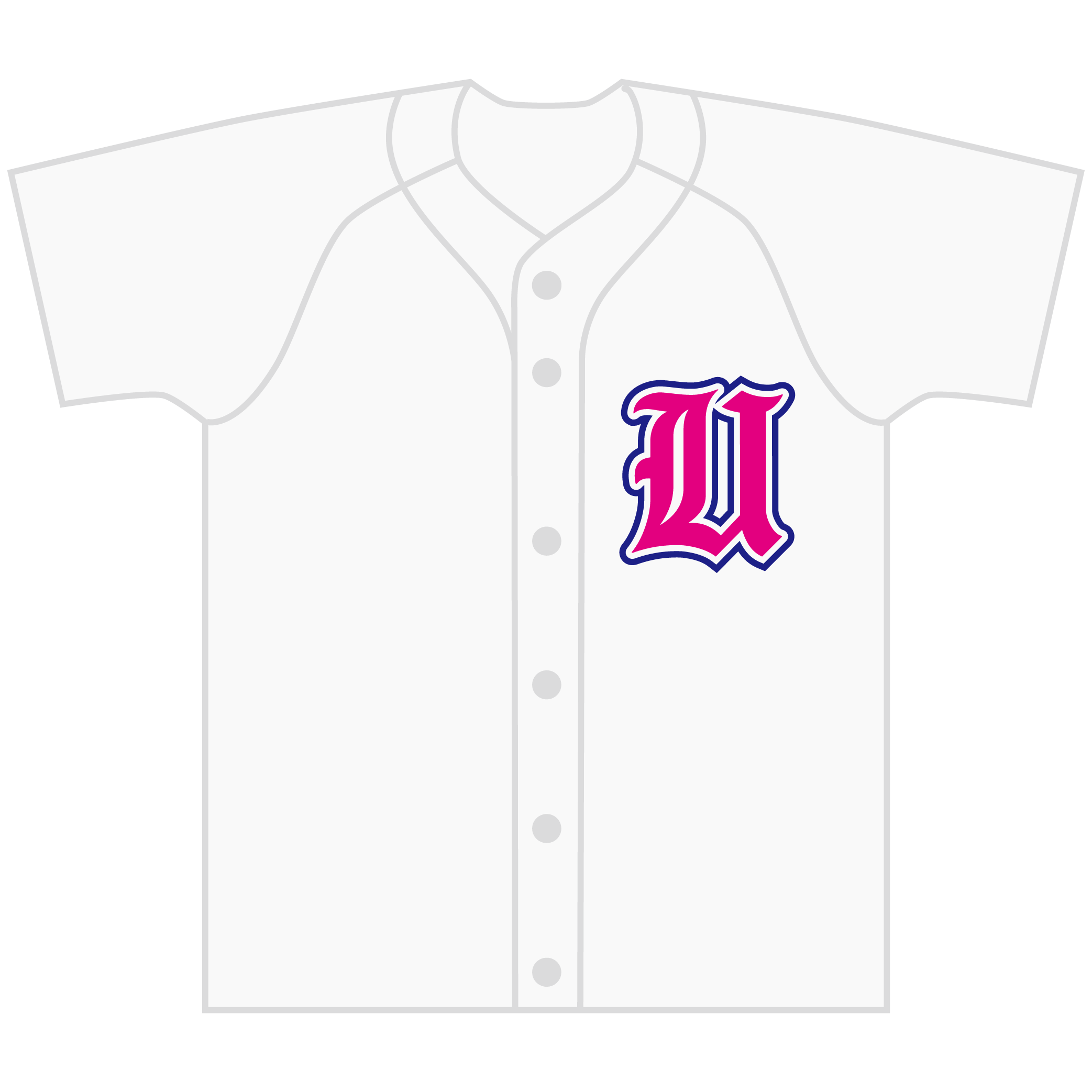 片胸チーム名（中抜き2色）